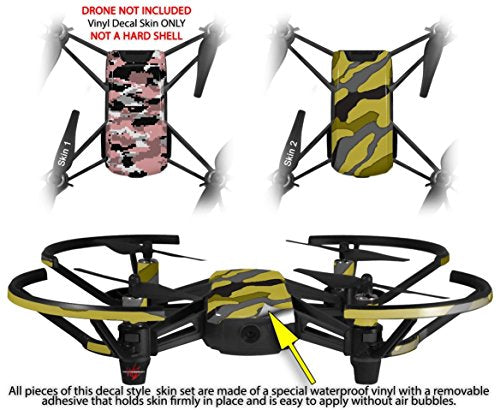 Skin Decal Wrap 2 Pack Compatible with DJI Ryze Tello WraptorCamo Digital Camo Pink Drone NOT Included