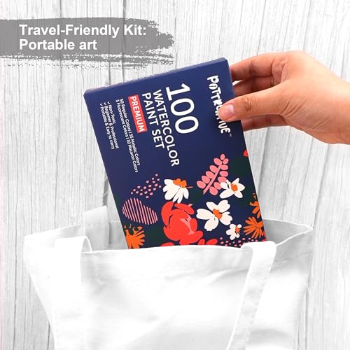 100 Solid Watercolor Paint Kit, Back to School - color: 100 Colors