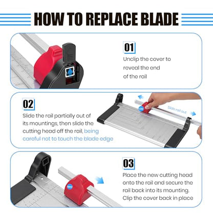 Rotary Paper Trimmer with 8-Sheet Capacity, Stainless Steel, 12" Cut Length