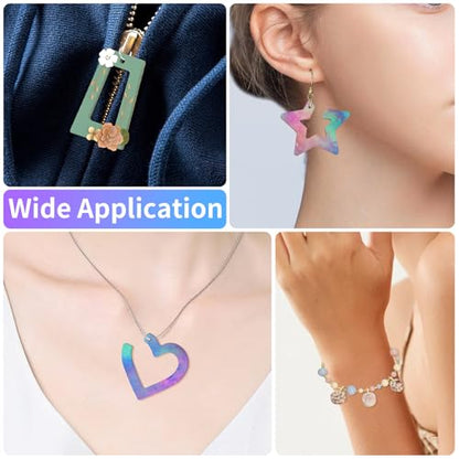328 Pcs Jewelry Epoxy Resin Silicone Molds Kit with Holes for DIY Earring - color: 328pcs Jewelry Molds