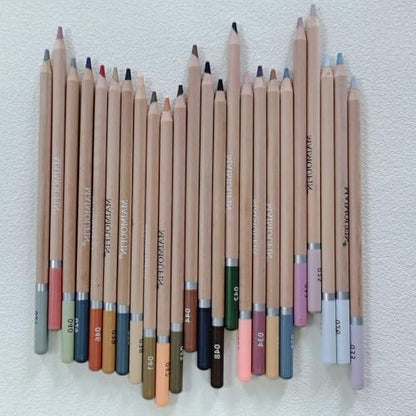 Soft Pastel Pencils 24 Colors Grey Tone Art Drawing Pencil Set - color: Grey