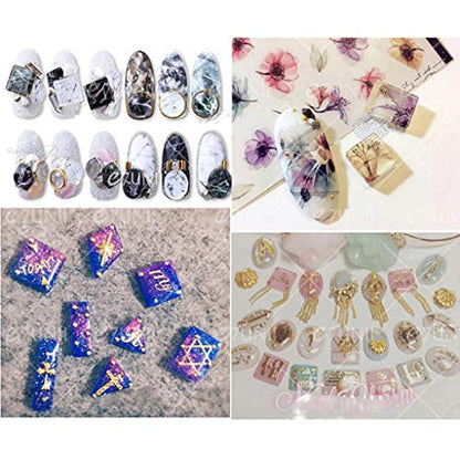 A FEI Silicone Mold 36Pcs Mini Nail Art Silicone Mold Leaves Flower Animals Template Resin Molds Kit