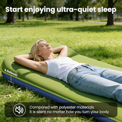 TEKIK Self Inflating Memory Foam Sleeping Pad with Pillow for Camping