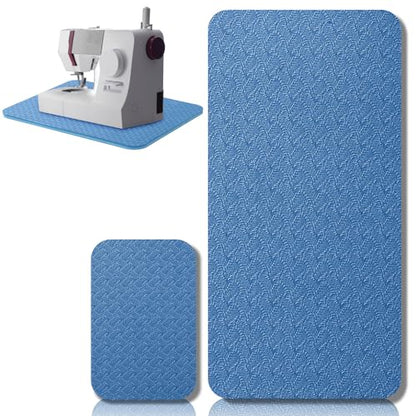 Sewing Machine Mat Pedal, 17'' X 36'' and 9'' X 14'', Blue - color: Blue, size: 17'' X 36'' and 9'' X 14''