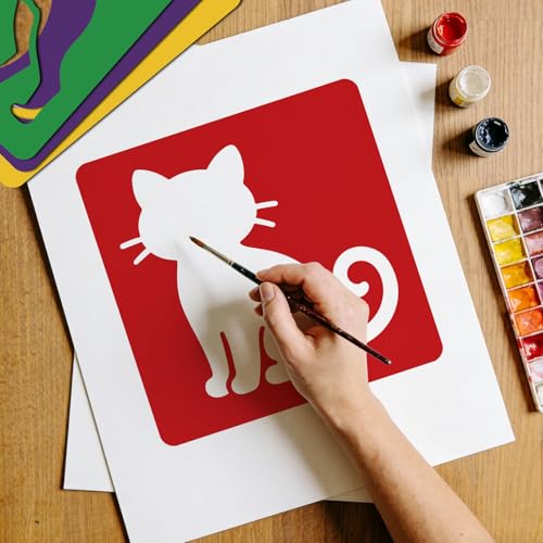 CUTHOLLOW 25 PCS Animals Painting Shape Stencils Sets - style: 25pcs-Animals