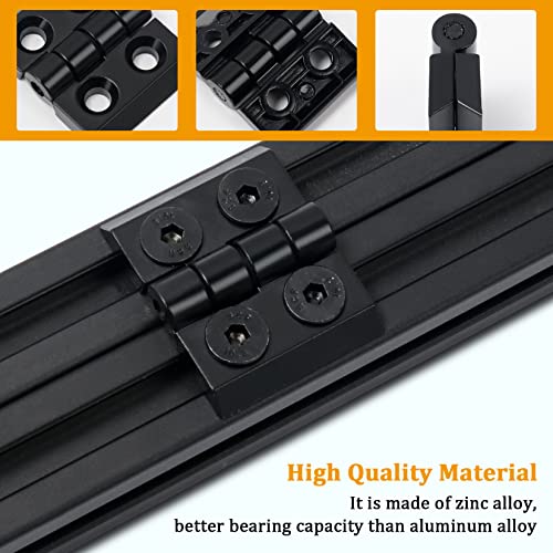 KOOTANS 4 Sets Alloy Hinges for 2020 Series 6mm T-Slot Aluminum Extrusion Profile 3D Printer Frame