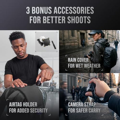 9L Camera Backpack for DSLR & Mirrorless Cameras, Laptop & Tripod