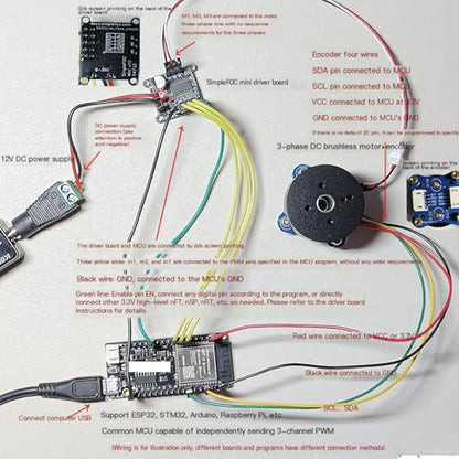 2804 Brushless Gimbal Motor Kit with AS5600 Encoder and SimpleFOC Driver