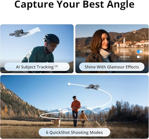 DJI Flip Drone with RC-N3 Remote Controller with 4K UHD Camera for Adults, Under 249 g, Palm Takeoff, Auto Return, 31-Min Flight Time + Backpack, SD Card + Landing Pad, Card Reader