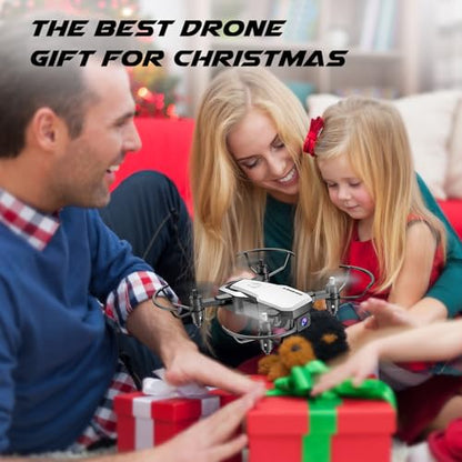 SIMREX Mini Drone with 720P Camera for Kids & Beginners - Foldable RC Quadcopter, Optical Flow Positioning, Altitude Hold, 3D Flip, 2 Batteries 20Min Flight, Safe & Easy Indoor Outdoor Flying Toy Gift (White) - color: White