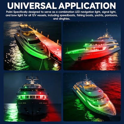 Boat Light, Lights for Boat, Navigation Lights, Red Green LED 12V 2 Pack - style: Red-Green Combo