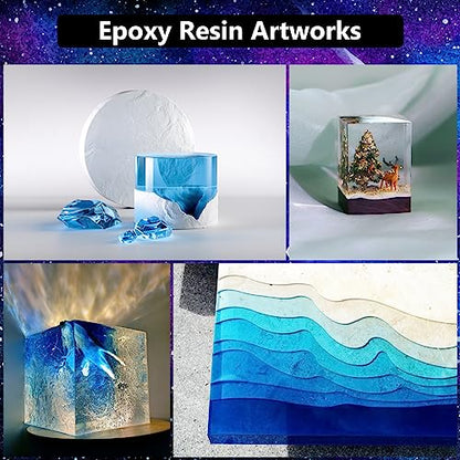 KISREL 82OZ Crystal Clear Epoxy Resin Kit - No Yellowing No Bubble for Art - size: 0.64 Gallon