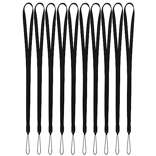 YOUOWO 10Pcs Neck Lanyards Black Long (10 Black - Combination 1) - color: 10 Black - Combination 1