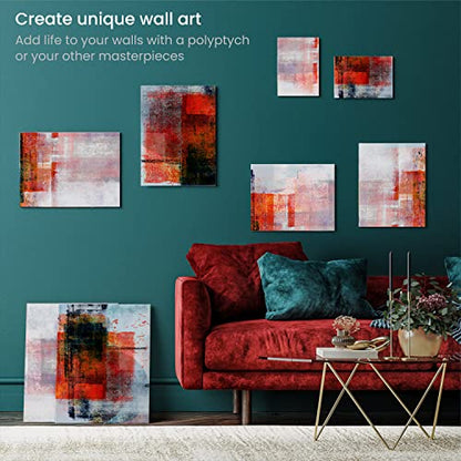 ARTEZA Canvas Panels for Painting, Pack of 28 Boards in 4 Assorted Sizes - size: 5x7, 8x10, 9x12, 11x14 (Pack of 28)