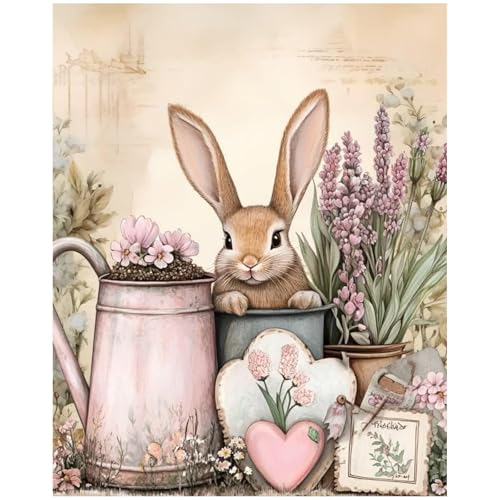 XTCIXAL Paint by Numbers Kit for Adults, Rabbit, 16X20 Inch - color: 16-Rabbit