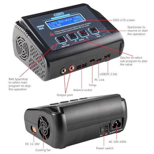 LiPo Charger, 150W 10A Fast Balance Battery Charger for RC Car Drone