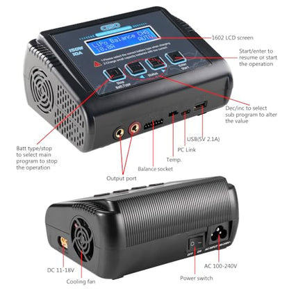 LiPo Charger, 150W 10A Fast Balance Battery Charger for RC Car Drone