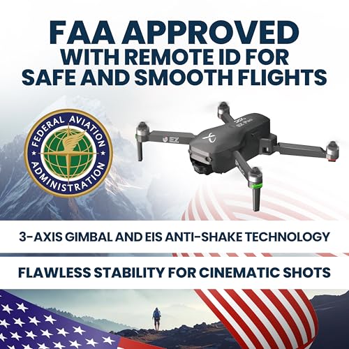 DCX EZ Pro Drones with Camera for Adults 4K, Obstacle Avoidance, GPS Auto Return Home, Beginner-friendly, 3-axis Gimbal, Follow Me Mode, Long Flight Time, FAA Remote ID