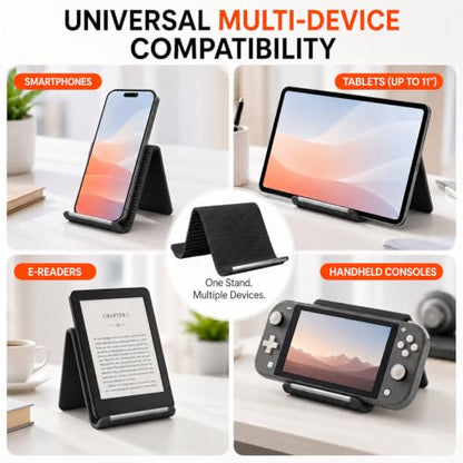 Foldable Silicone Aluminum Phone Holder, Folded into Any Shape - color: Black-1PCS