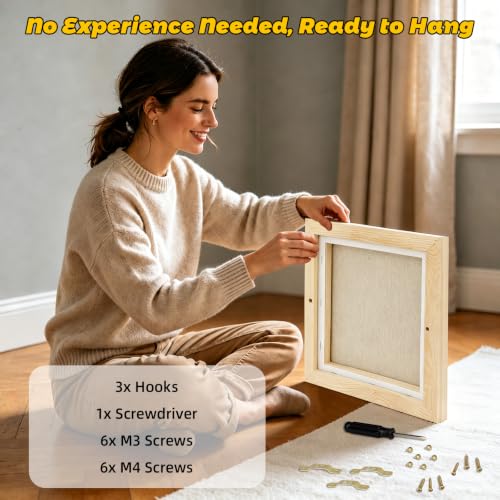 3 Pack 12 x 12 inch Floater Frame Canvas 12 oz Acid-Free Warp Resistant - size: 3pk - 12x12"
