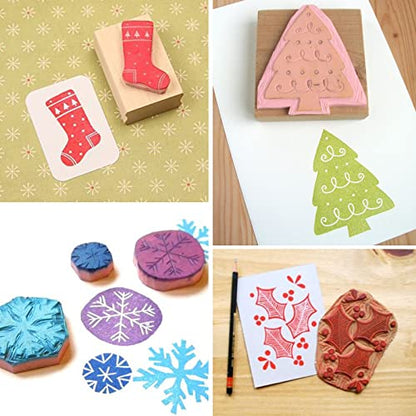 SGHUO 8pcs 4"x6" Pink Rubber Carving Blocks, 8mm Thick - color: Pink