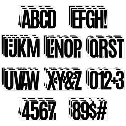 Letter Stickers,Mailbox Numbers,6 Inch Waterproof Vinyl Alphabet - color: Black, size: 6 Inch