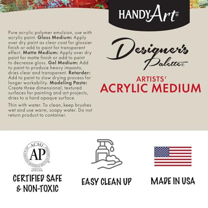 Handy Art Acrylic Matte Medium, 32 oz, Transparent Matte Clear Coat - color: Matte Medium, size: 32 Fl Oz
