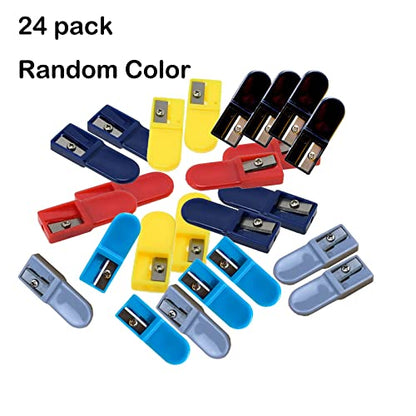 24 Pack 2.0 Lead Pointer Pencil Sharpener Mini 2mm Leads Sharpener, Portable Handheld Sharpener for 2.0mm Pencil Lead Refills Random Colors