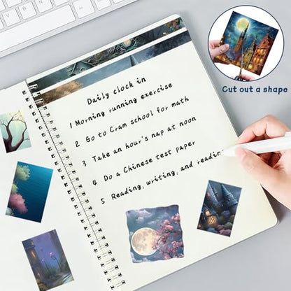 6x6" Cardstock Single Sided Scrapbooking,Craft Decorative Scrap Book Paper - color: 24sheets-Midnight Castle