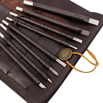 Stone Carving Tool Set Chisel Carving Tool Carving Kit 8pcs Engraving Carve Cutting Blade Chisel Tool Set Tungsten Steel for Soft Stone