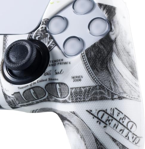 YoRHa Grip Texture Silicone Skin for PS5 Controller x 2(US Dollars) with Pro Thumb Grips x 8
