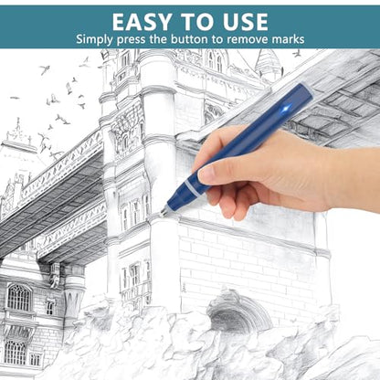Electric Eraser, USB C Rechargeable Pencil Eraser with 220 Eraser Refills - color: Blue