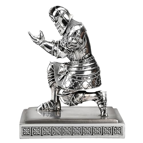 King's Guard Knight Pen Holder with a Letter Opener Desk Organizers Silver - color: Silver(plating)