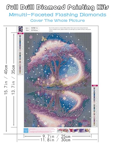 Diamond Art Kits for Adults, Tree of Life Diamond Painting Kits for Adults - color: Pink tree