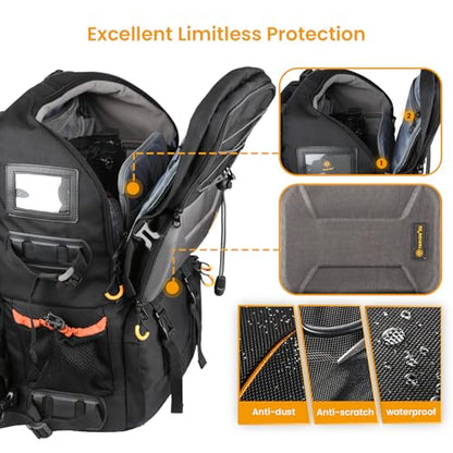 TARION 2 Bags in 1 Professional Extra Large Camera Backpack 27L PB01 - style: Pb-01 (27 Liters)