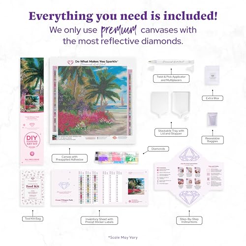 DIAMOND ART CLUB Ocean Whisper Path Diamond Art Kits for Adults - color: Ocean Whisper Path