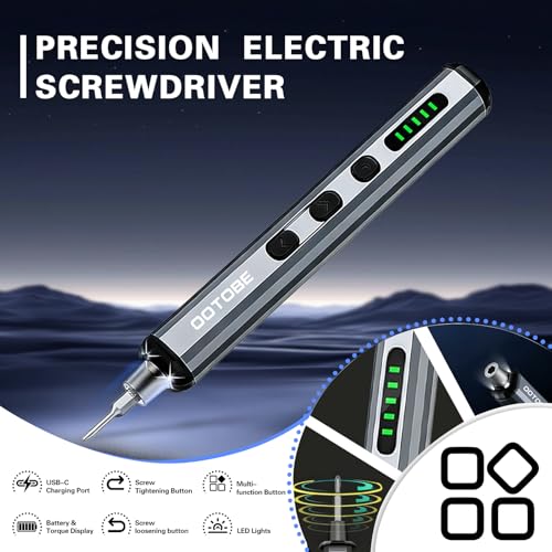 Mini Electric Screwdriver Set, 68-in-1 Cordless Precision Screwdriver Kit, 3.7V Rechargeable with 5 Adjustable Torque & 4 LED Lights, Small Power Tool for iPhone, Laptop, Drone, Glasses & Watch Repair - style: 68 in 1 Precision Electric Screwdriver Kit