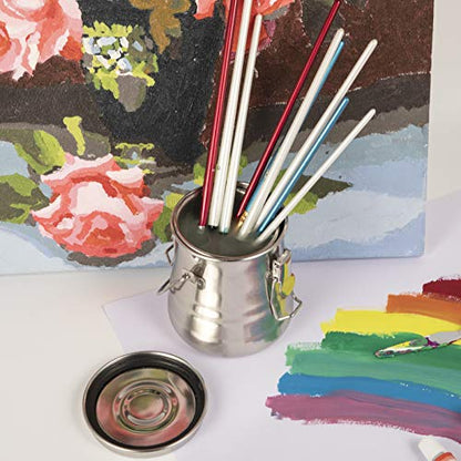 MyLifeUNIT Airtight Stainless Steel Paint Brush Cleaner, 13.5oz/Medium - size: Medium