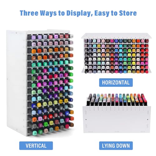 Marker Organizer,120 Slots Marker Holder Organizer with Removable Divider - size: 120 slots
