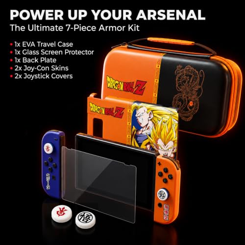 Dragon Ball Z Joycons Switch 1 Accessories Bundle, Carrying Case, Joycon - color: Dragon Ball Z