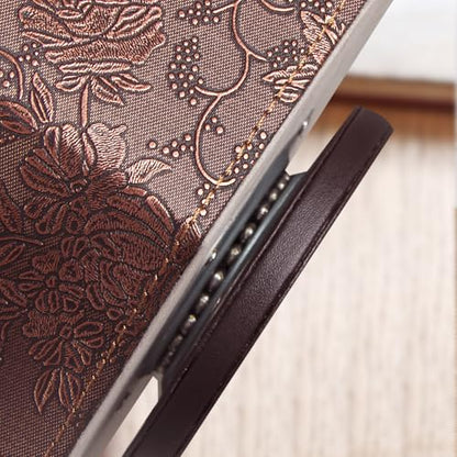360° Spinning Remote Control Holder,Pen Caddy,Studio Art Supplies Organizer - color: Retro Embroidery