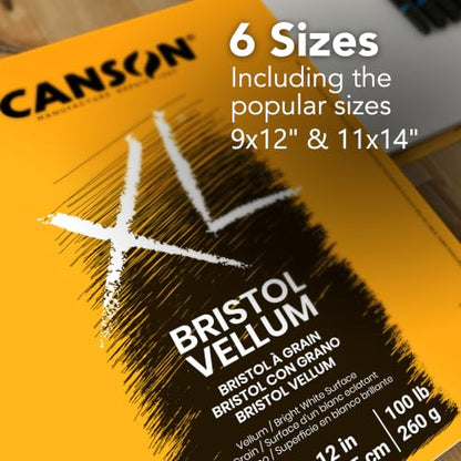 Canson XL Series Bristol Paper Pad, Textured, 14x17 in - size: 14x17, style: Bristol, Vellum