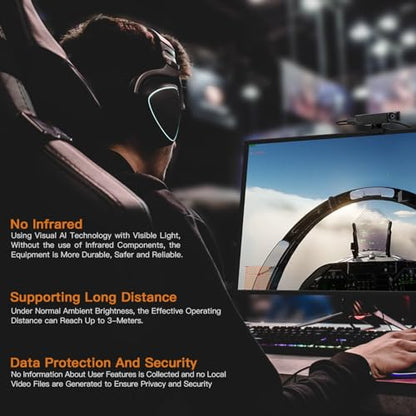 MiYee Head Tracking System for AimxyZ with 6DoF tracking technology Head Tracking Simulation Racing Game Sensor for PC Gaming Easy Installation, No Need to Wear any Equipment