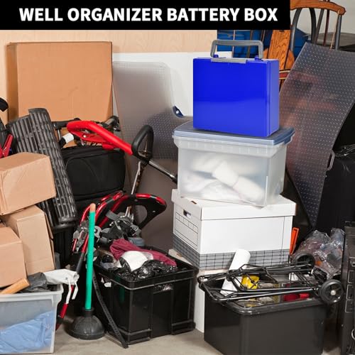 FULLCASE Battery Storage Organizer Holder Holds 72 AA AAA Batteries - color: Blue