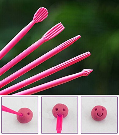 yueton 14pcs Set Plastic Crafts Clay Modeling Tool for Shaping and Sculpting (Hot Pink)