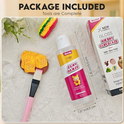Nariolar Air Dry Clay Glaze - 4fl oz/120ml Clay Varnish Gloss - size: 4 oz-gloss