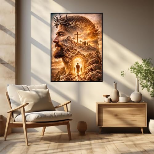YarnWhimsy Jesus Diamond Art Kits for Adults 12x16 Inches - color: G9596-US