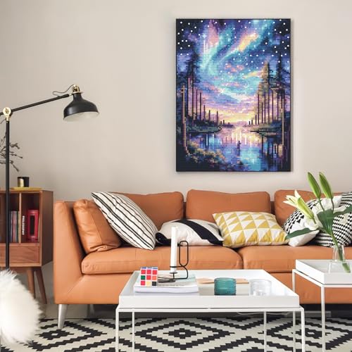 Diamond Art Kits for Adults, Starry Sky DIY Diamond Painting for Beginners - color: BLKJDP01