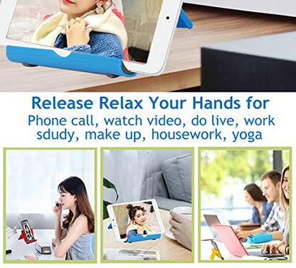 Cell Phone Stand, Desktop Holder for Smartphones, Phones & Tablets (Blue) - color: Blue