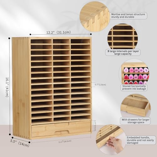 AUTOARK Bamboo Marker Organizer for 225 Markers,AHK-063 - size: 225 Markers